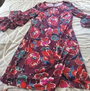 Womens bell sleeve floral dress